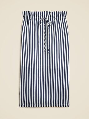 nwot j.crew layered tie-waist midi shirt in stripe xxs $168